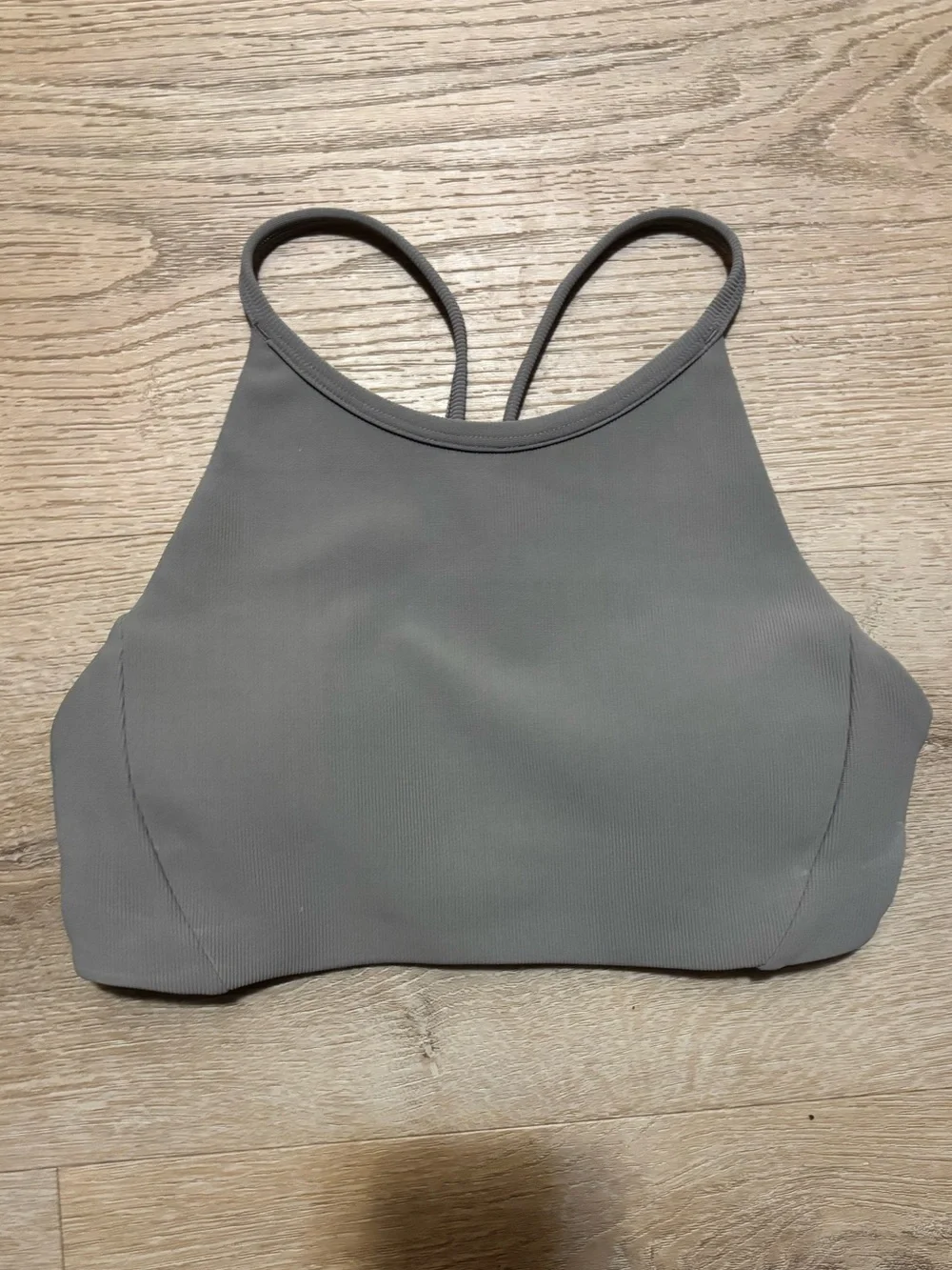 lululemon athletica High-Neck crop top/Sports Bra - Gray